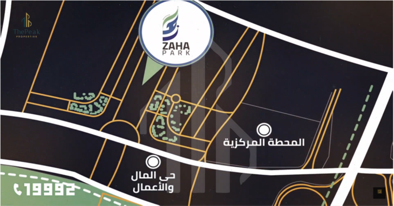 موقع مشروع Zaha Park العاصمة الإدارية